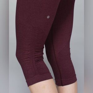 lululemon athletica Women's Seamless Capris - Wine color